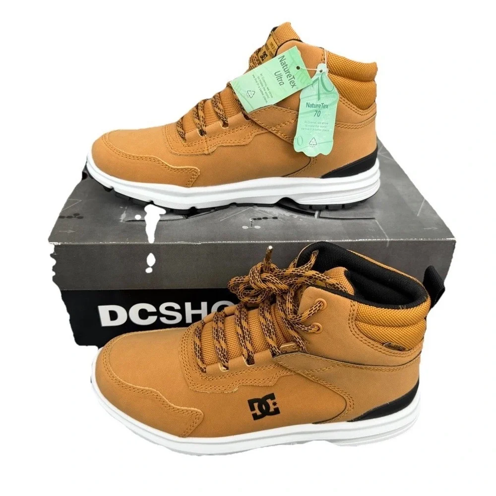 DC shoes Men's Multiny Water Resistance Boots Wheat/black Size 6.5 New